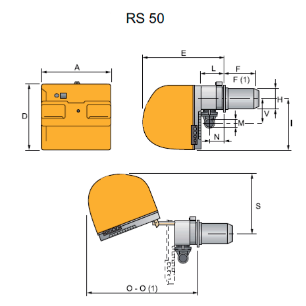 Габаритные размеры FACI RS 50