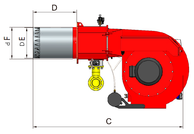 Габаритные размеры FACI RY-Z/QEF-14